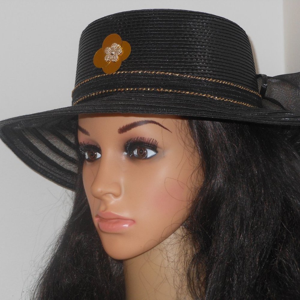 Nucollections Black Classy Hat One Size - image 1